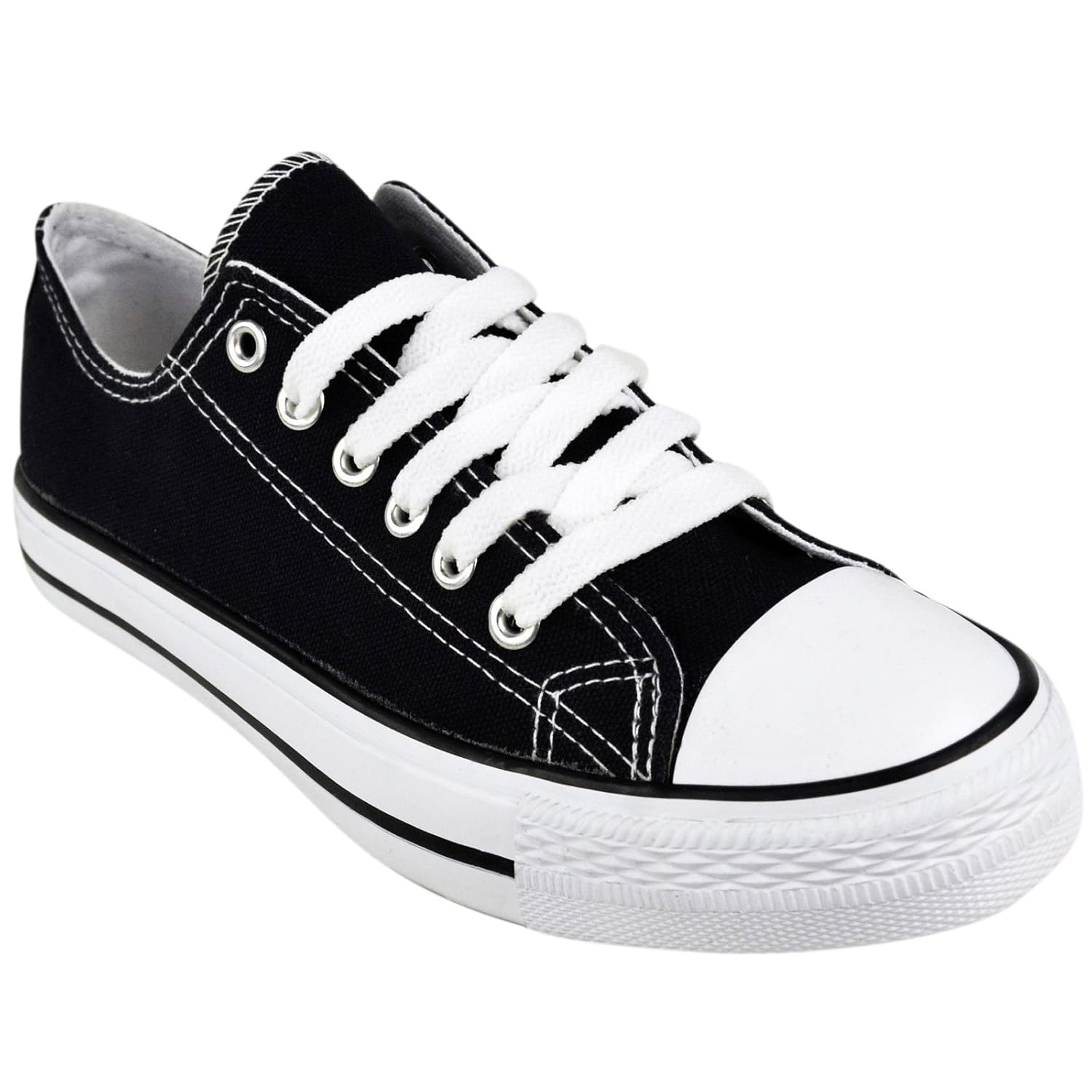 Ladies Canvas Shoes Womens Girls Shoes Casual Lace Up Retro Plimsolls