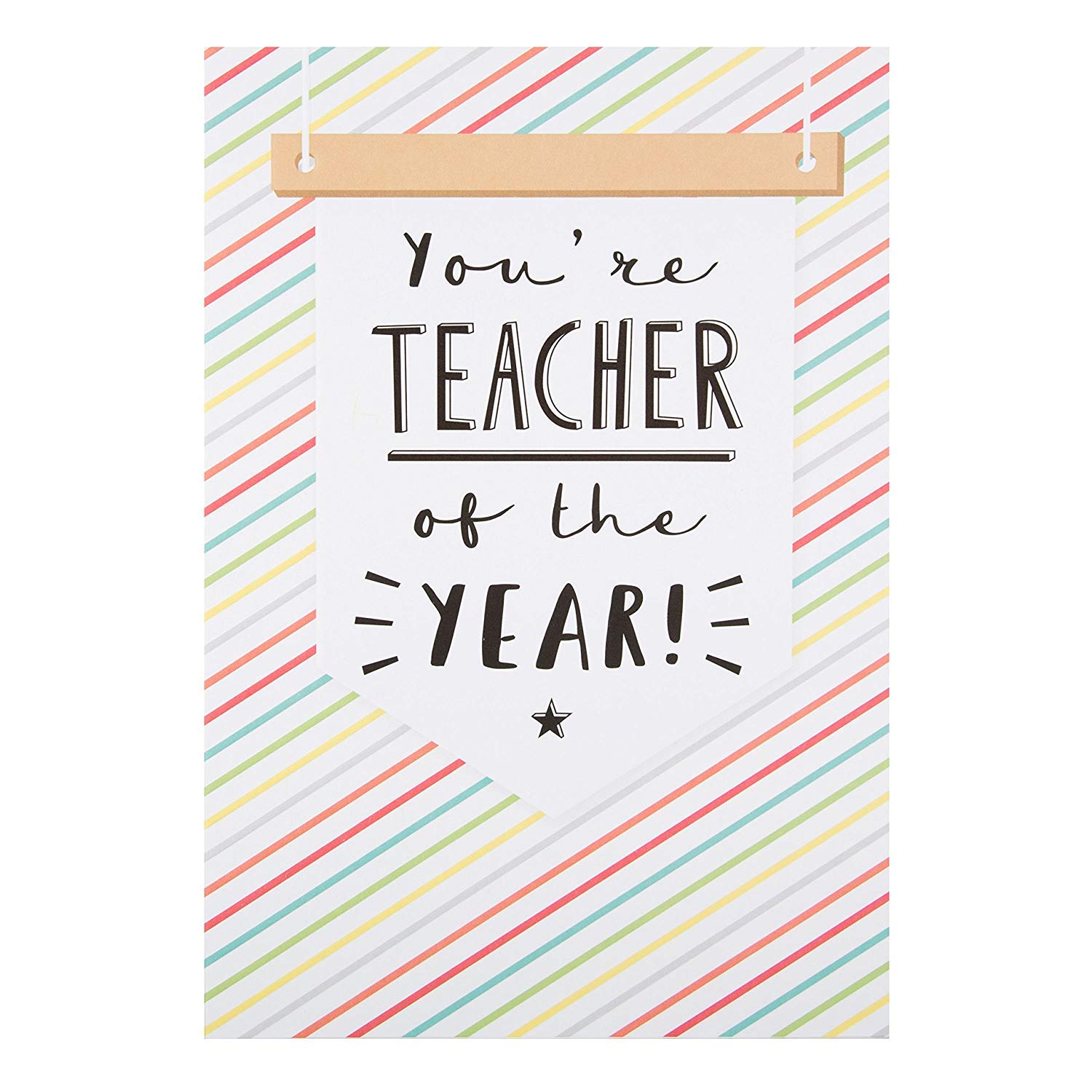 Hallmark Thank You Teacher Card From Embossed Hanging Sign Design