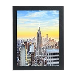 Frame Amo 10x13 Black Modern Picture Frame, 1 inch
