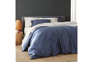 DOZ BY SIJO DOZ Duvet Cover Set, 100% Viscose derived from Bamboo, Organically Grown, Buttery Soft, Cooling Duvet Covers, High GSM, 1 Duvet Cover and 2 Pillowcases, 106"x90" (Sapphire, King/Cal King)