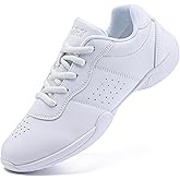 HWJHMX Cheer Shoes White Womens Cheerleading Shoes Youth Girls Athletic Training Breathable Lightweight Competition Comfortable Sneakers Size