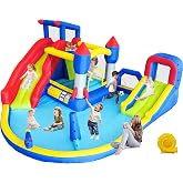 Bestsun Inflatable Bounce House for Kids, Blow Up Water Slides | Bouncy Castle, Blow Up Water Slides, Climbing Wall, Target Balls Game Blower Included