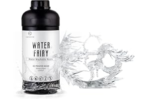 RI RESIONE RESIONE 3D Printer Resin, Clear Water-Washable Resin with High-Speed Printing Excellent Fluidity and Almost Odorless Printing Resin