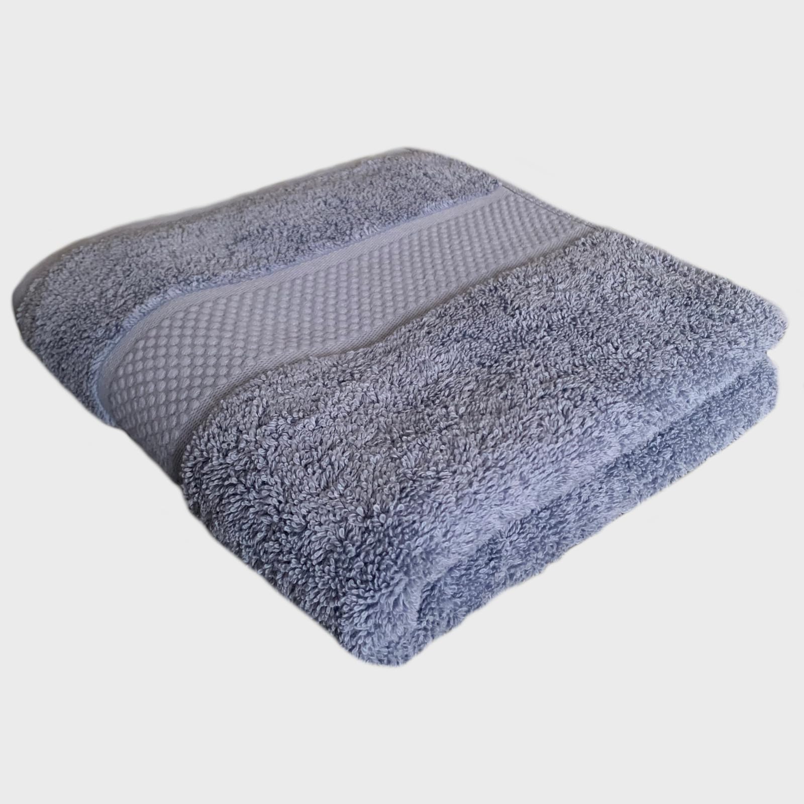 Sue Rossi Hand Towels 100% Turkish Organic Combed Cotton, Bathroom Or Kitchen Towel, 600gsm Thick, Very Soft Plush & Absorbent, 50 x 90cm, Single Or Twin Set Premium Quality (Pacific blue, 1)