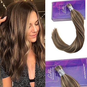 Amazon Com Laavoo I Tips Stick Tip Hair Extensions Dark Brown