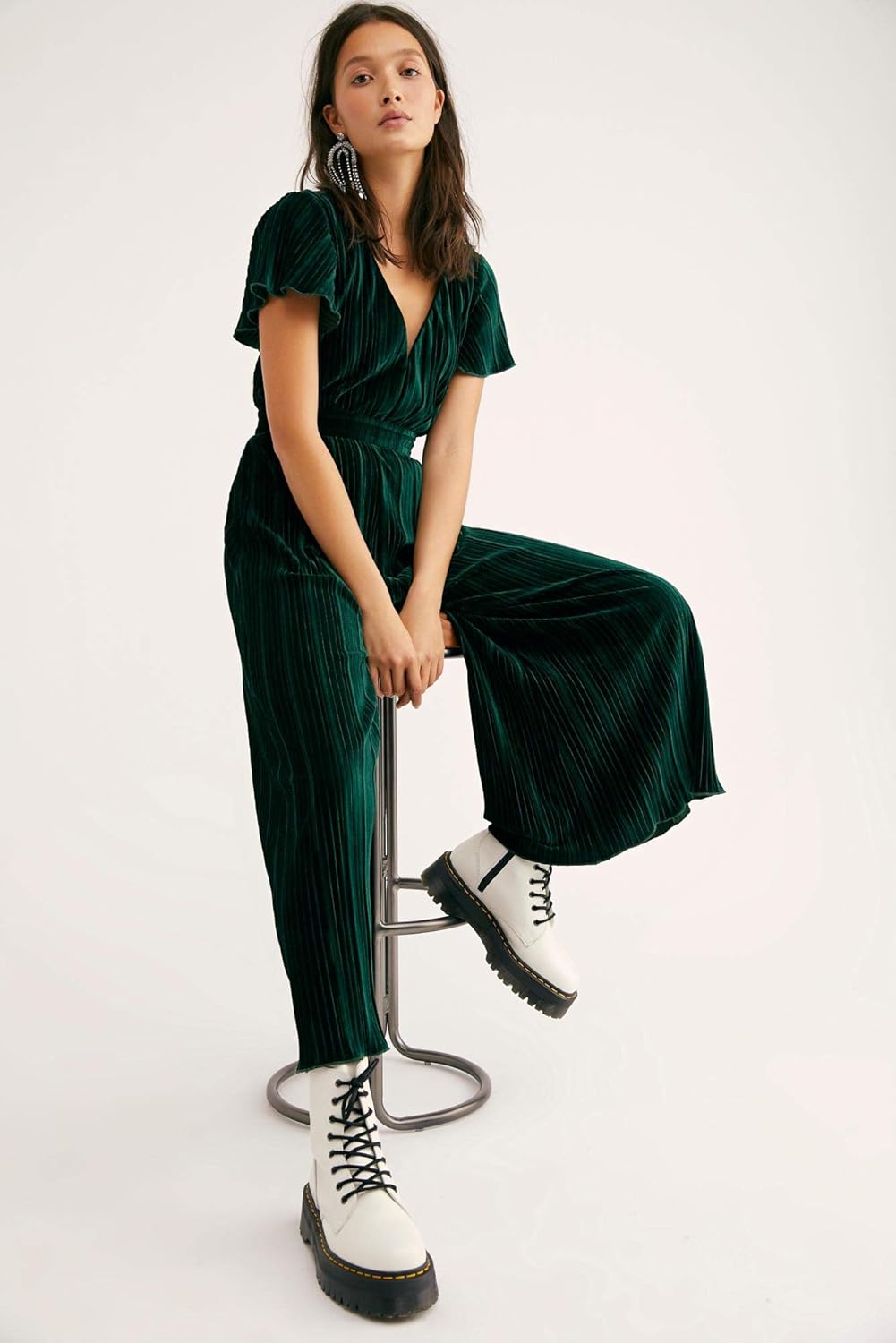 minkpink velvet jumpsuit