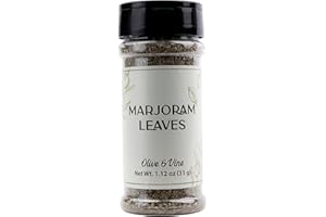 Olive & Vine Marjoram Leaves, Earthy & Aromatic, Seasoning for Soups, Stews, and Roasts, Rich Tradition, Authentic Taste, For Global Recipes (1.12 Ounce)