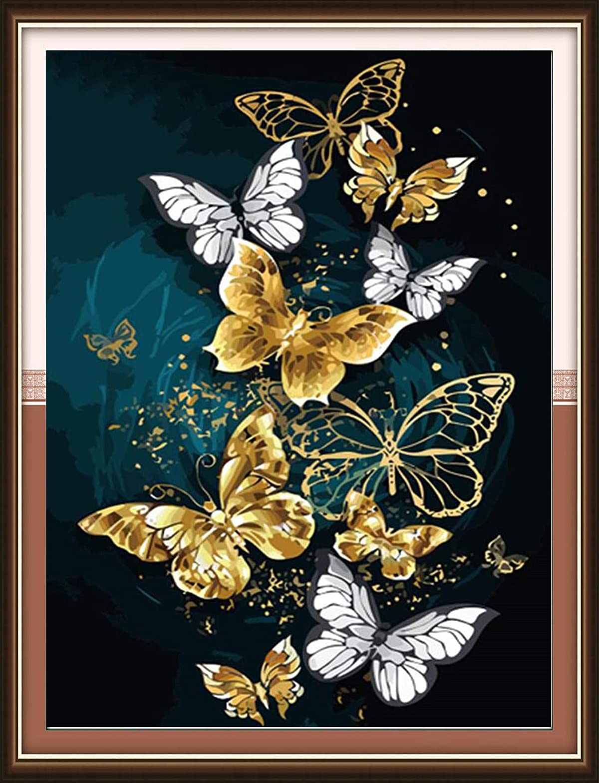 KAMIERFA Counted Cross Stitch Kits for Adults Embroidery 11CT Stamped Cross Stitch Kit Pattern Pre-Printed Fabric Home Decor