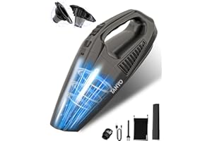 TANYO Handheld Vacuum Cleaner Cordless 12000 Pa, Brushless Portable Car Vacuum with HEPA Filter, Rechargeable Car Hand Held Vacuum for Home, Pet and Accessories Detailing Kit for Men Women Pure