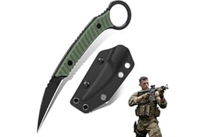 WHOMYIS K155 EDC Fixed Blade Knife 440C Steel G10 knife with Kydex Sheath Suitable for Daily Life Camping Outdoor Work