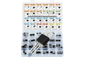 3PDT ELECTRONICS Power Transistor, Mosfet, Thyristor and Voltage Regulator Assortment Kit, 82 pcs, 24 Types