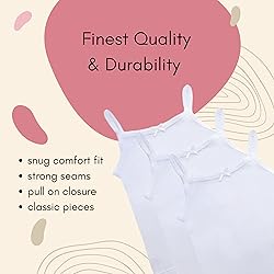 Feathers Girls Solid White Snug Fit Tagless Cami
