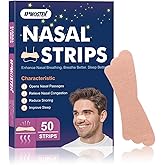 50Pcs Nasal Strips for Snoring, Extra Strength Nose Strips Breathing, Nose Tape for Sports and Sleep, Anti Snoring Strips Help Stop Snoring and Nasal Congestion Relief