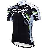 Men Bike Jersey Short Sleeve Road Cycling Shirts Biking Tops Moisture Wicking