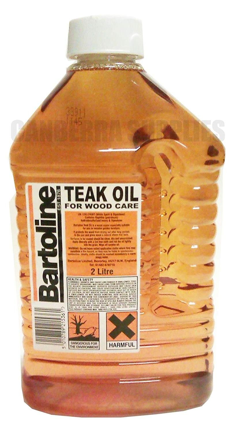 Bartoline Teak Oil 2L by Bartoline Wood protector Oil Protects