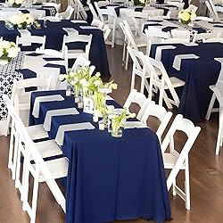 8 Pack Navy Blue Table Cloth 60x102 Inch Rectangle