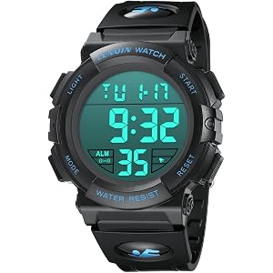 LN LENQIN Mens Watches Digital Watch Sports Watches for Men Wrist Watch | LED Screen Large Face Back Light Alarm Date Stopwat