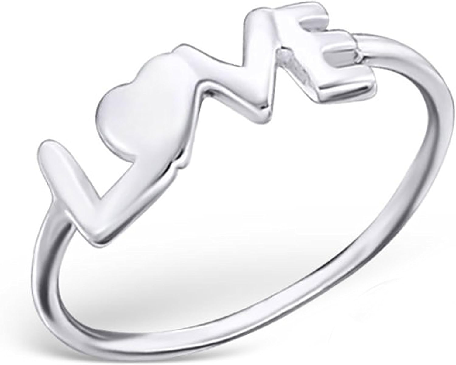 Amazon.com: Best Wing Jewelry .925 Sterling Silver Love/w Heart Midi