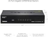 TRENDnet TEG-S82G 8-Port Gigabit GREENnet Network Switch 1000Mbps Metal view 3