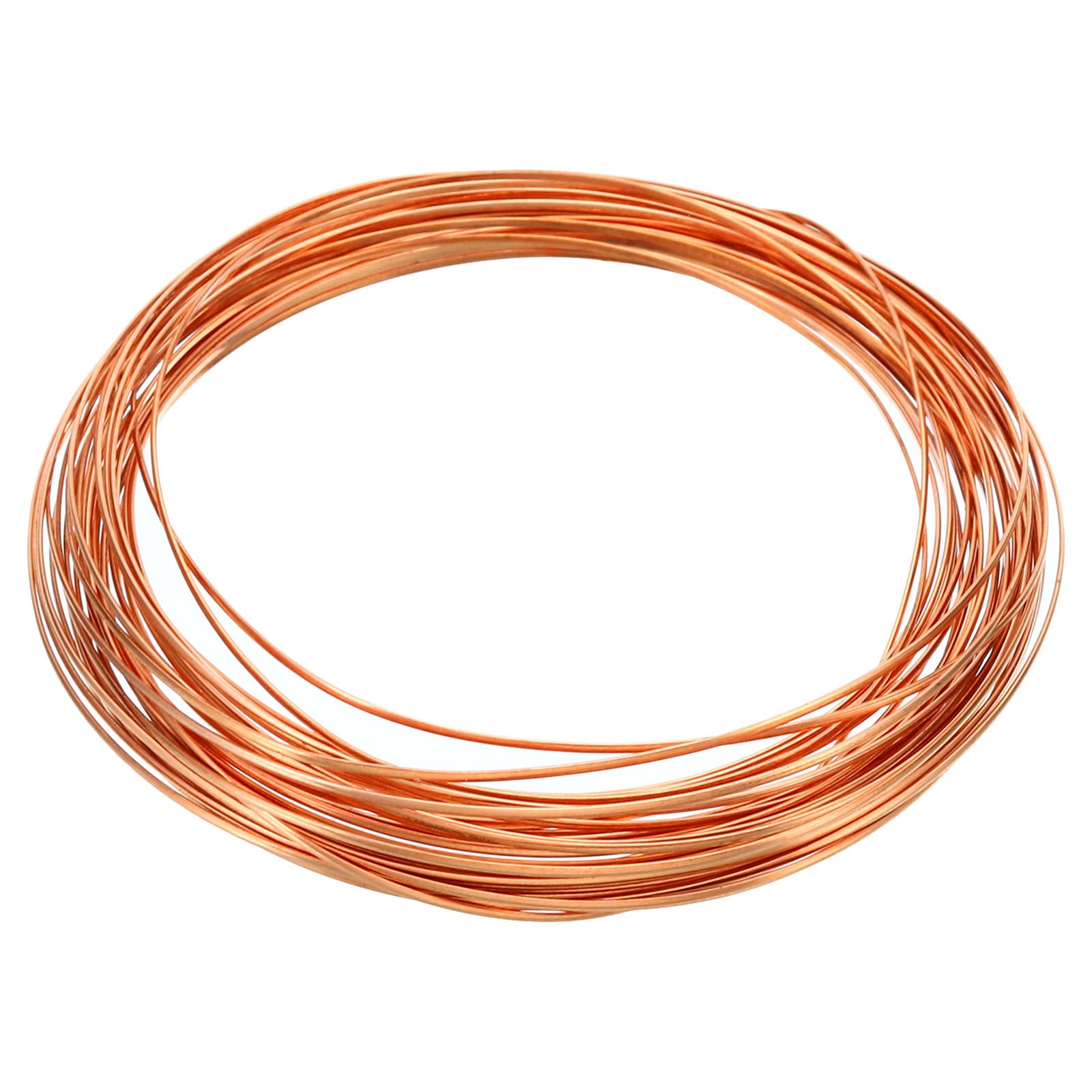 PATIKIL 99.9% Half Hard Copper Wire, 1Pcs 20Gauge/0.8 * 0.4mm Diameter 6m/19.68ft Half Round Spool Pure Copper Craft Wire for Jewelry Making Beading Garden Plants