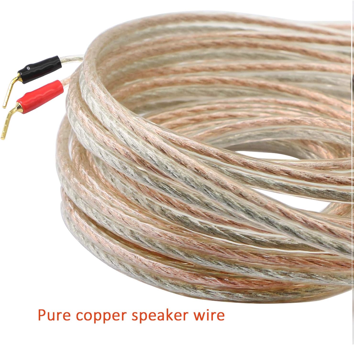 RCA to Banana Pin Type Plug Speaker Wire,HiFi OFC Speaker Cable Audio