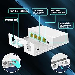 YuanLey Outdoor Gigabit PoE Extender 1 in 3