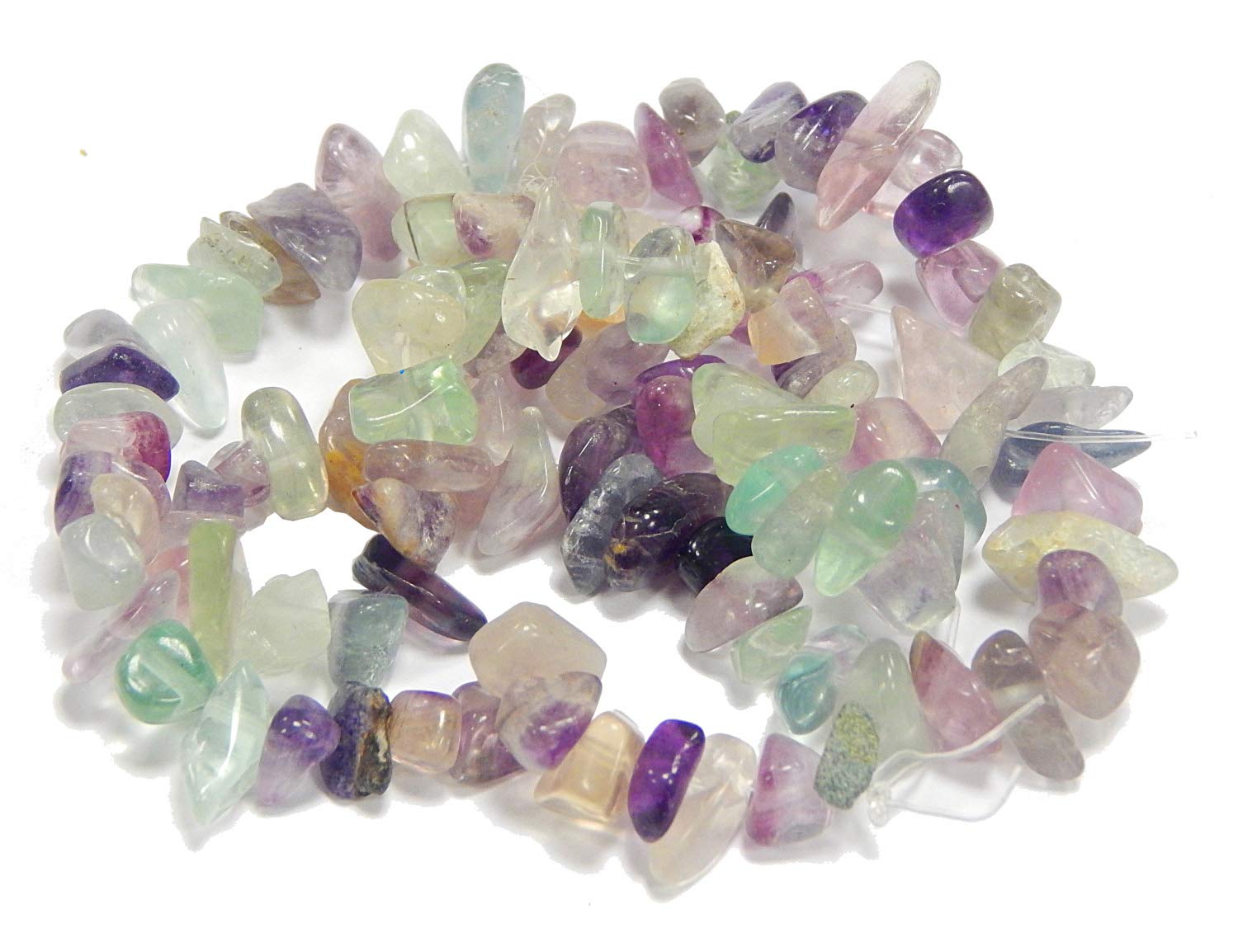 Fluorite Semi Precious Stone Beads 120pcs Assorted Colors Chip Shape Elegant 5mm~8mm for Bracelet Necklace Making G124