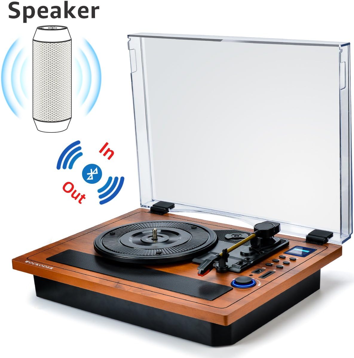 wockoder briefcase turntable