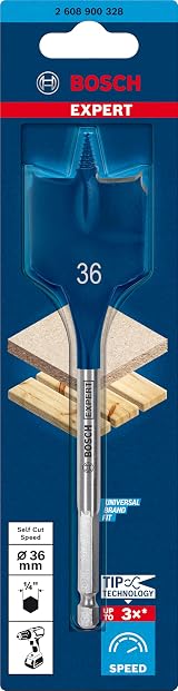 Bosch EXPERT Self Cut Speed Spade Drill Bit 36 mm for Softwood 152 mm view 2