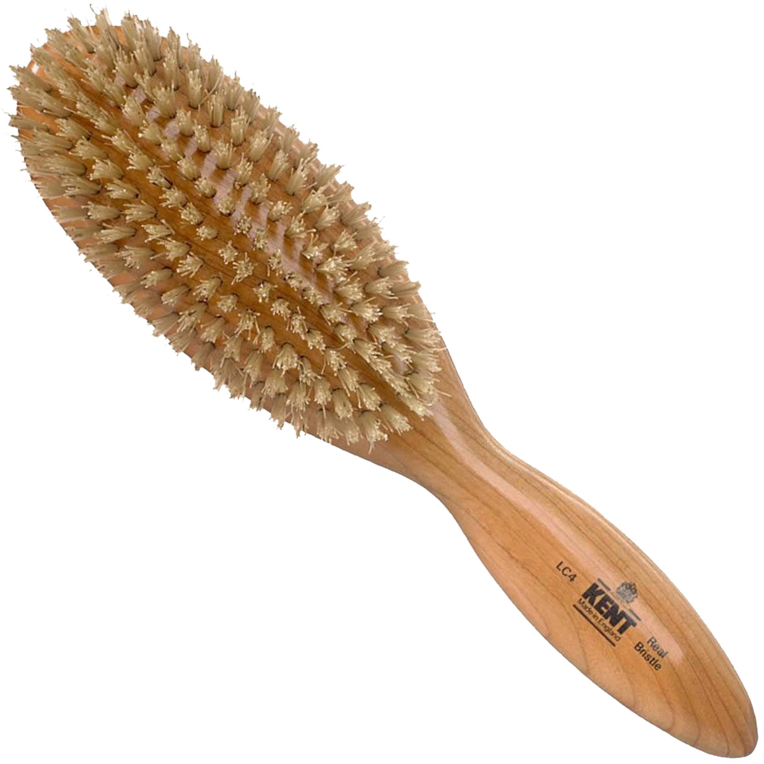 Kent Oval Cherry Wood White Bristle Brush - LC4 (PACK OF 1)