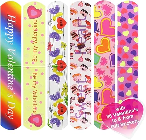 Amazon Cualfec 36個 バレンタインデー 磁気しおり 学校の賞品やバレンタインパーティーの記念品 子供用 6つの異なるデザイン しおり 文房具 オフィス用品