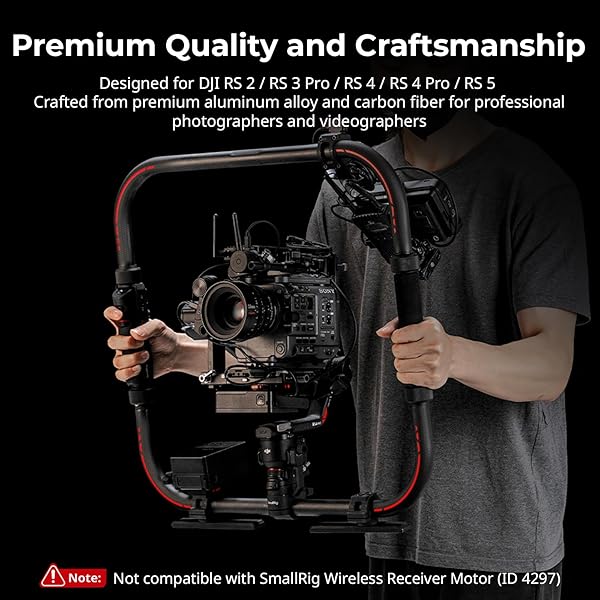 SMALLRIG STABILIZER HANDHELD RING GRIP FOR DJI RS 2 / RS 3 PRO/RS 4 / RS 4 PRO/RS 5 GIMBAL, SUPPORTS VARIOUS CONTROLS, INTEGRATED FOLDABLE DESIGN, MAX LOAD 17.6 LB – 4328