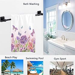 Naanle Beautiful Summer Flowers Butterfly Print