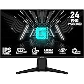 MSI G242L E14 24-inch 1920 x 1080 (FHD) Gaming Monitor, 144Hz, Adaptive-Synch, HDMI, DisplayPort, VESA Mountable, Tilt, Heigh