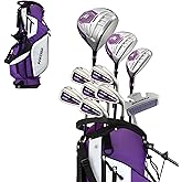 Precise M5 - Women's Golf Club Set - Purple | Titanium Driver, Fairway &amp; Hybrid, Irons Through Wedge, Putter, Headcovers, Graphite Shafts, Petite To Tall