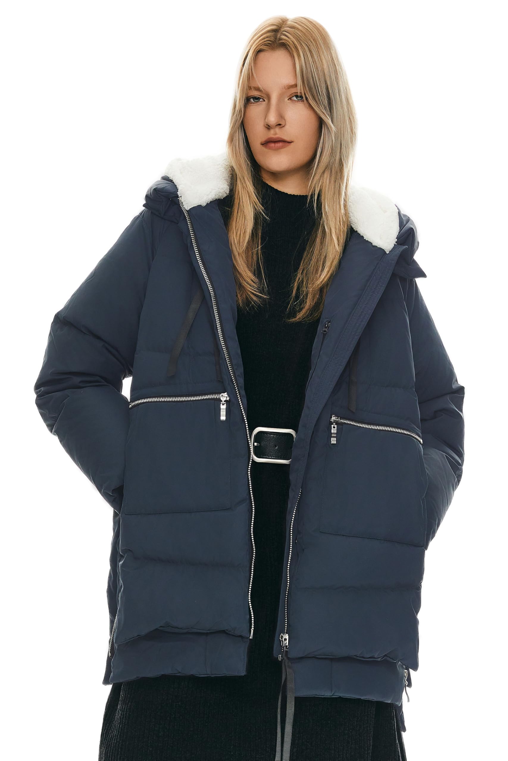 Photo 1 of ******SIMILAR_*******Orolay Women's Thickened Down Jacket (M, Navy)