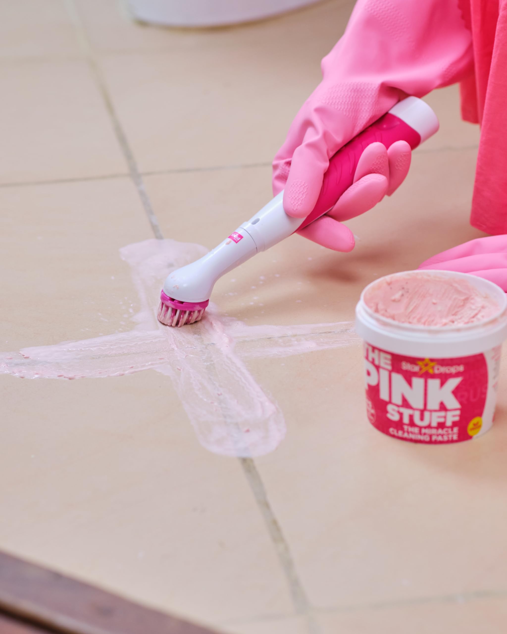 The Pink Stuff - Stardrops - The Miracle Scrubber Kit - 4 Cleaning Brush Heads