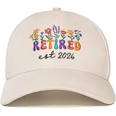 Acotxber Retirement Gift for Woman 2026 Retirement Hats for Women Grandma Mom Wife Adjustable Embroidered Baseball Cap