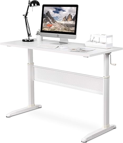computer desk in white