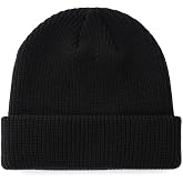 Connectyle Classic Double Layer Knit Beanie Hat Warm Thick Acrylic Winter Hats Daily Cuffed Beanies Watch Hat for Men Women