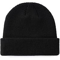 CUFFED PLAIN SKULL BEANIE HAT / CAP | Winter Unisex Knit Hat