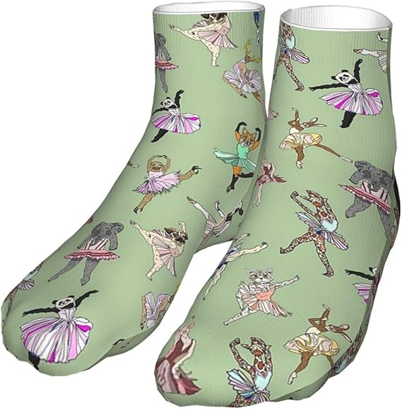 Amazon 厚手の靴下30cmアニマルバレエダンサーキリンパグナマケモノカジュアル3dアスレチックノベルティクルーソックスメンズレディース用 ソックス 通販