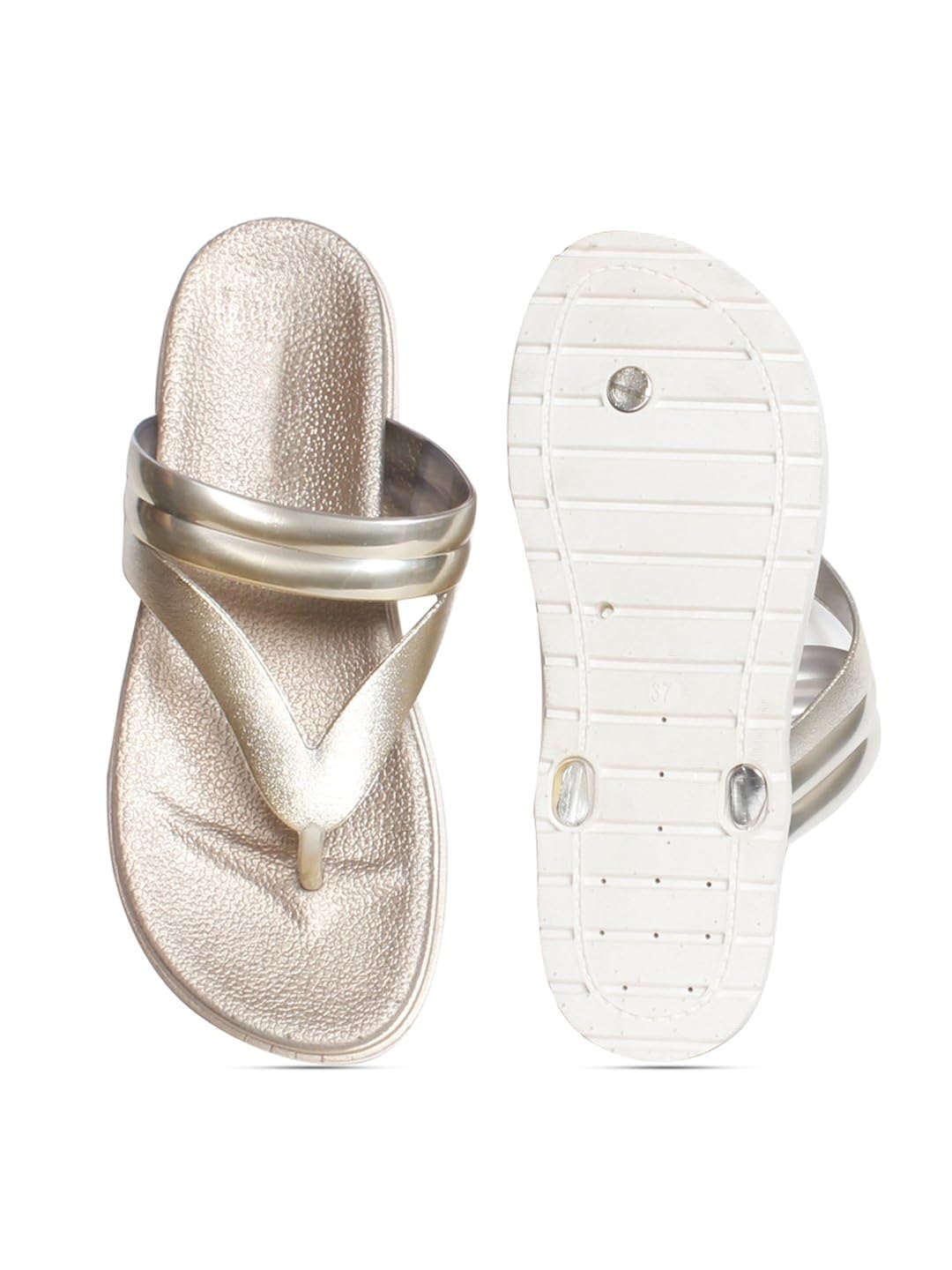 meriggiare women synthetic gold flats 36 eu