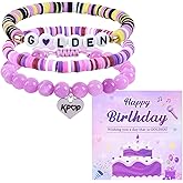 JIANZHEN KPop Bracelet Merch Stuff and Birthday Card Korea-Pop Demon Christmas Jewelry Birthday Party Decor Cosplay Outfits Accessories for Gir Women Daughter Sister Fans