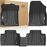 3W Floor Mats Fit Hyundai Elantra (NOT for Hybrid) 2026 2025-2021 (Only for Gas & Automatic) & Elantra N 2022-2026 (Only Fit Automatic), TPE All Weather 1st & 2nd Row Full Set Car Liners, Black