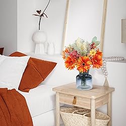 Leftover Fake Fall Flowers in Vase,Artificial