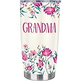 LSDY Grandma Christmas Gifts Birthday Gifts for Grandma Best Grandmother Gift from Granddaughter Grandson for Mothers Day Christmas Stainless Steel Tumbler 20oz (Grand ma)