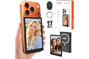 SUNPIN Vlog Selfie Monitor Screen, 5" Magnetic Back Camera Monitor for iPhone with 4K 60fps Bluetooth Remote, Wireless Portable External Display for Live Stream TikTok, Compatible with iPhone & Android