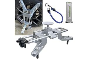 RULLINE Wheel Alignment Tool & Magnetic Camber Gauge and Adapter Fits for 11-25" Rims Camber Alignment Tool Universal Tire Re