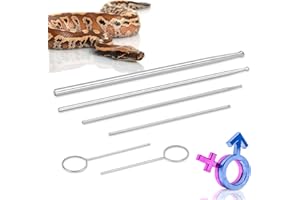 Antidious Snake Probes Kit，Snake Sexing Probing Gender Probes with Round Tip and Naturally Hypoallergenic Metal, Snake Gender Probes Tool Let You Know if You Snake is Boy or Girl.